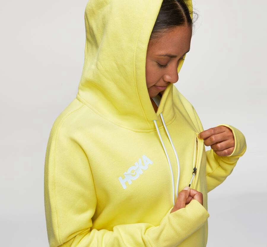 Sudadera Con Capucha Hoka One One Mujer Amarillos - Performance - NWPM72034